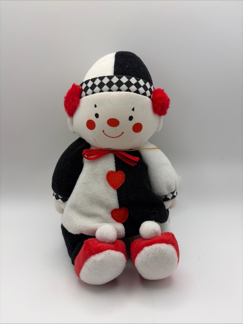 Vintage Baby Gund Twinky Clown Rattle Plush 5702 Shake Me I Rattle NWT 1980s